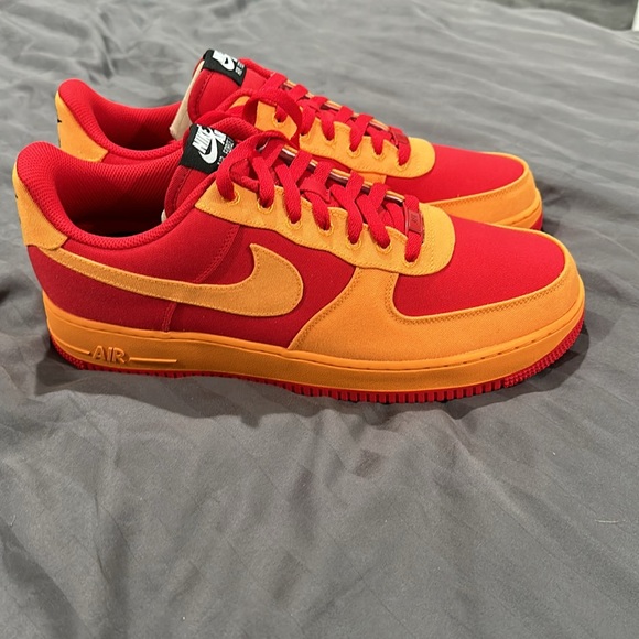Nike Air Force 1 red and gold men’s 12 - Picture 2 of 6